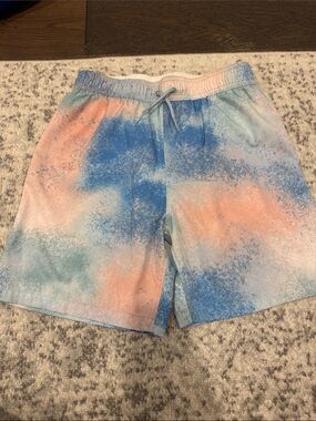 abercrombie kids Blue Peach Tie-Dye Swim Trunks